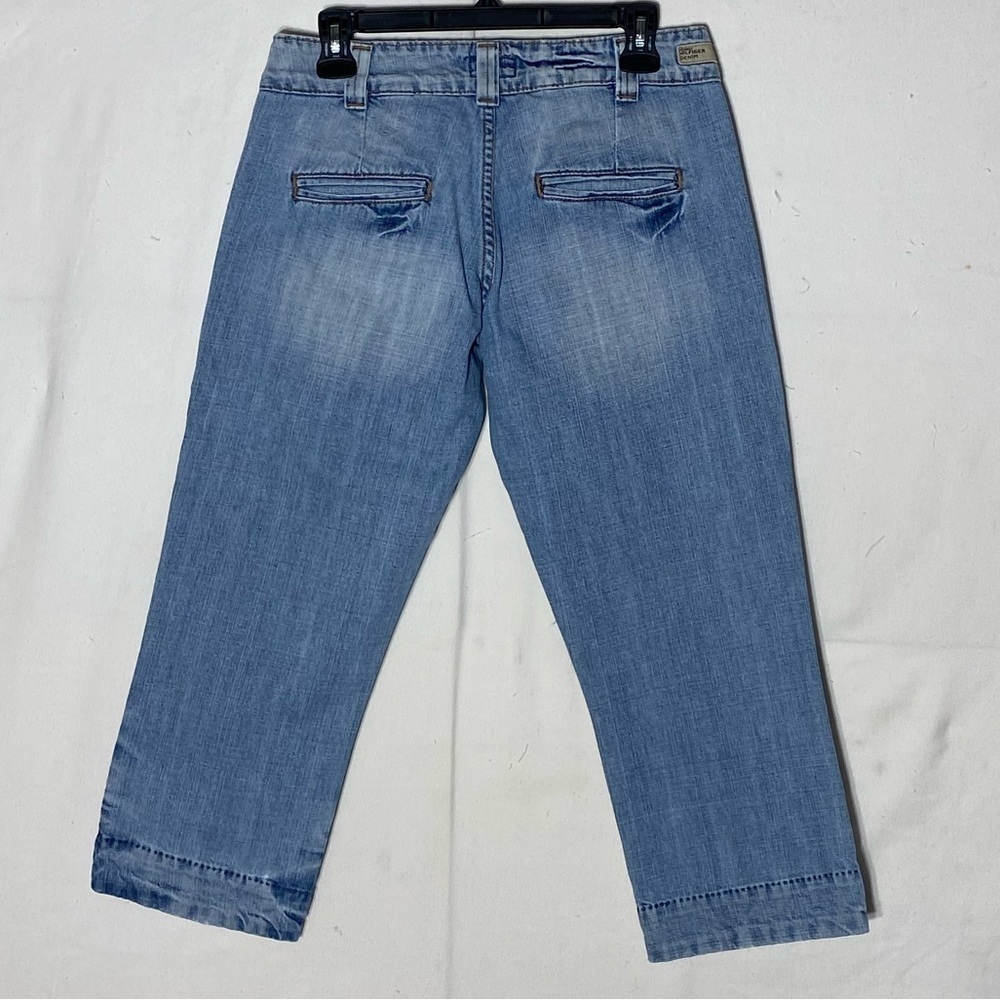 Vintage Tommy Hilfiger Denim Light Wash Resa Capri Ragged Aged Wash 28 - Picture 2 of 13